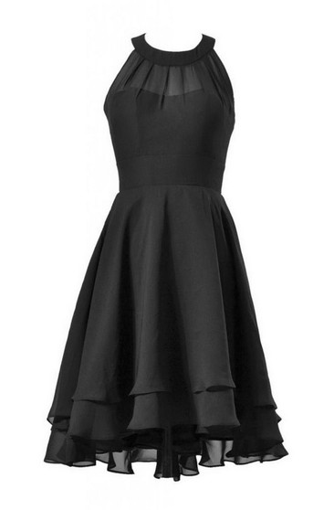 knee length black dresses