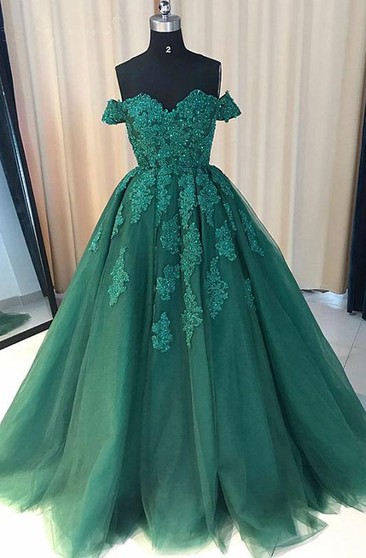 emerald formal gown