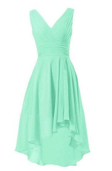 mint green knee length dress