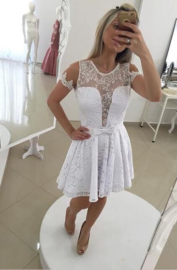 white formal dresses short