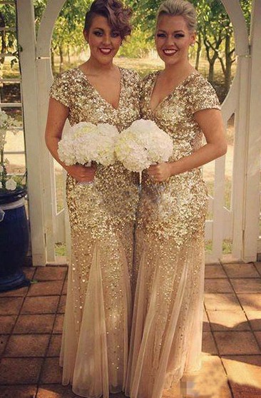 sequin top bridesmaid dress