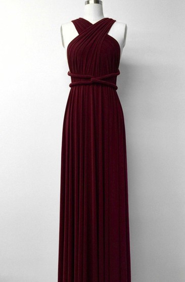 wine colored bridesmaid dress
