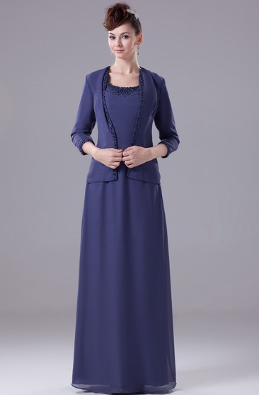 navy mother of the bride dress with jacket