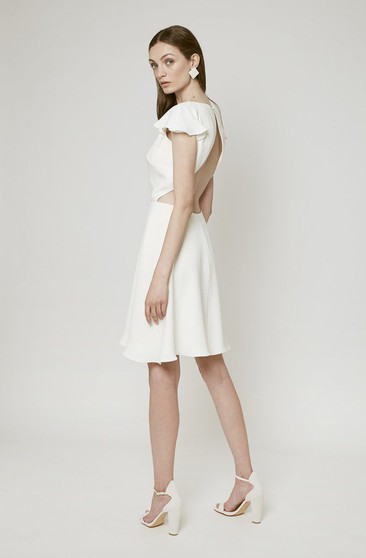 white dresses knee length