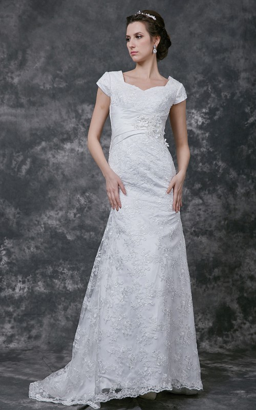 English-Net Ruched Band Sweetheart Breathtaking Gown