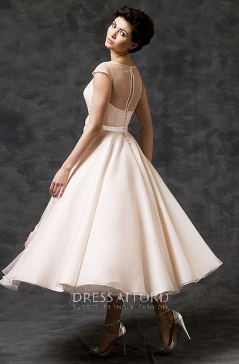 cap sleeve floor length dress